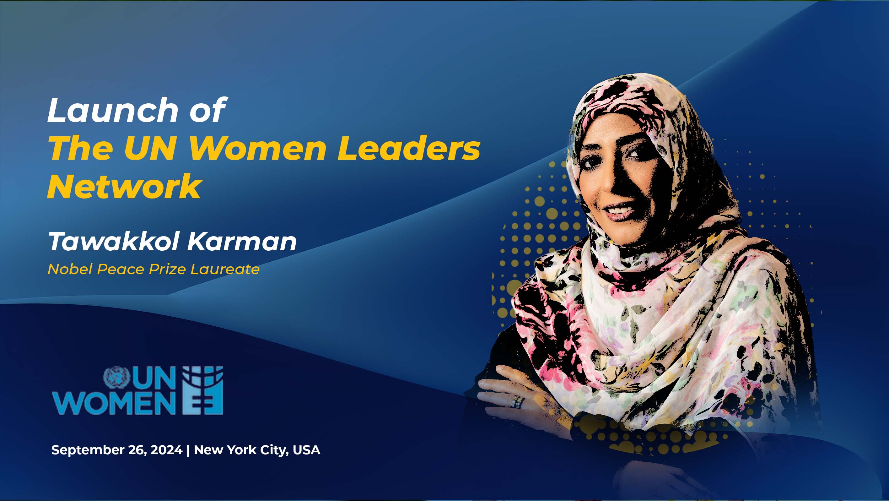 Nobel laureate to speak at UN Women Leaders Network Launch in New York